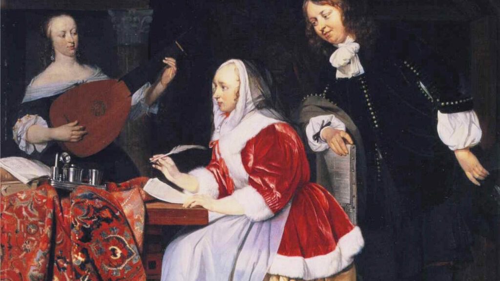 Komponierende Frau, Gabriel Metsu, 1662